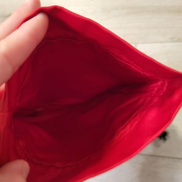 Vtg Mini Victoria's Secret Red I.O.U Lingerie Card Game Bag Pouch ONLY - Picture 2 of 3